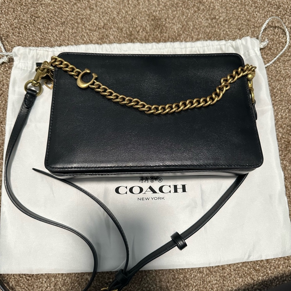 Coach Black Leather Crossbody Bag